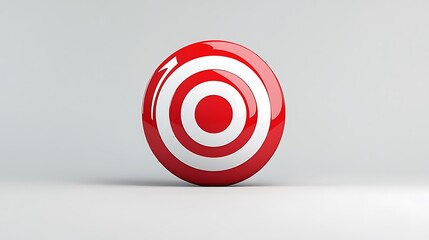 Red Target Circle: A 3D Rendered Design AI Generated