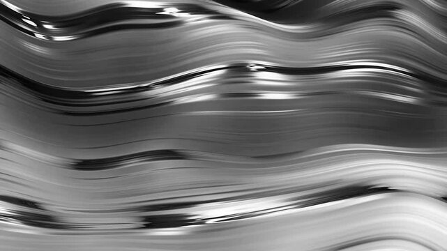 Abstract metallic liquid waves, seamless flowing silver texture, reflective surface liquid metal texture with smooth, flowing waves