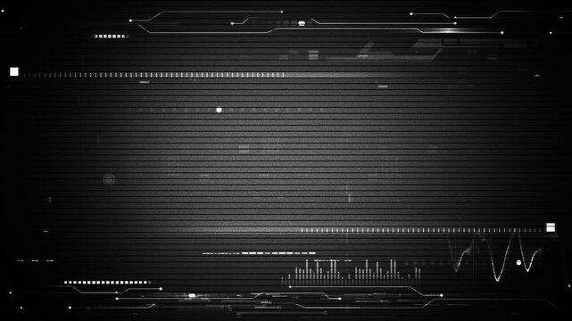 Abstract digital interface with glowing red and blue elements Circle hud gadgets. Animated gadgets with hud elements