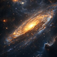 Obraz premium Galactic nebula in stunning deep space high resolution hd image