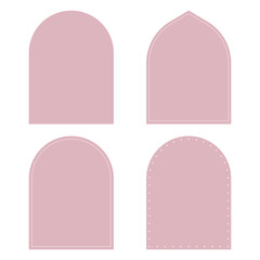 Vector set of pink arch frame elements