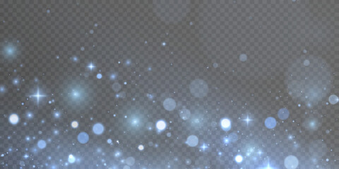 Sparkling glare light effects with colorful shimmer. Beautiful lens flare effect with bokeh, glittery particles and rays. Shining abstract background. Vector illustration	