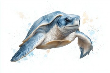 Obraz premium Turtle is swimming in the ocean