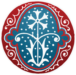 Watercolor alphabet set with flowers Emboidered from A to Z