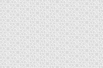 Elegant Islamic Geometric Seamless Pattern in Gold and White
