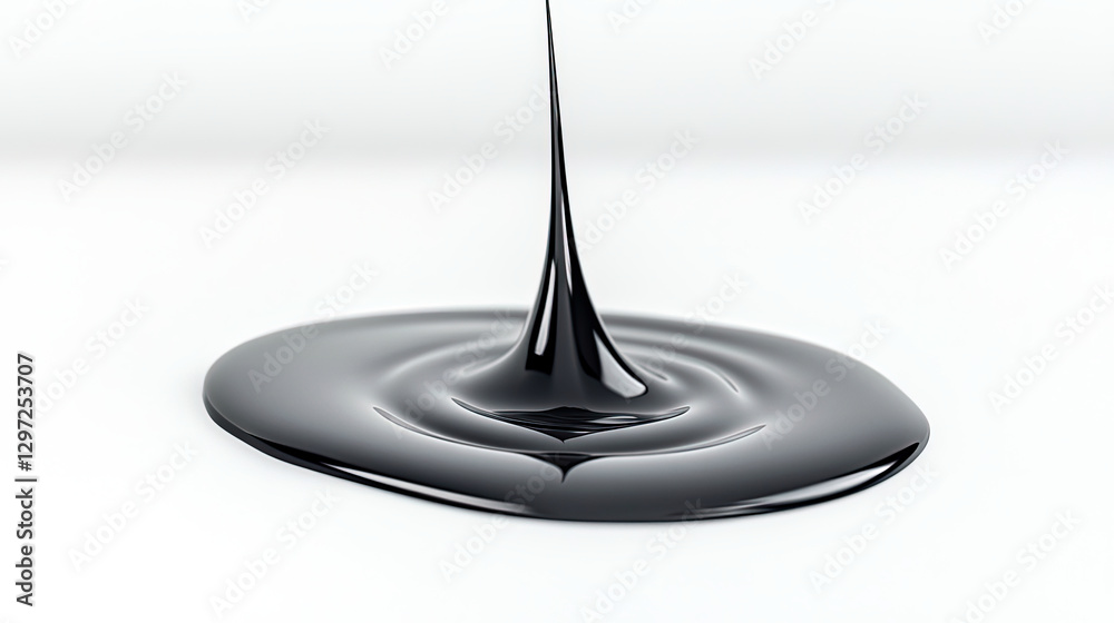 Aufkleber Bold Text Seamlessly Transitions Into Liquid Form, Creating a Captivating Visual Effect