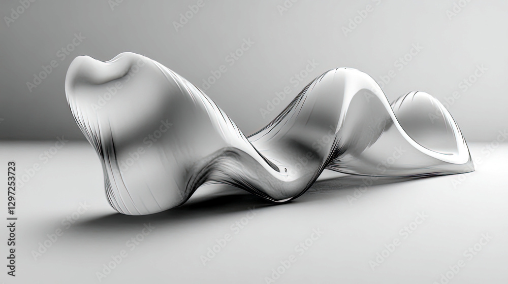 Poster A Bold Word Appears in a Modern Setting, Slightly Melting at Its Base, Creating a Fluid Transition