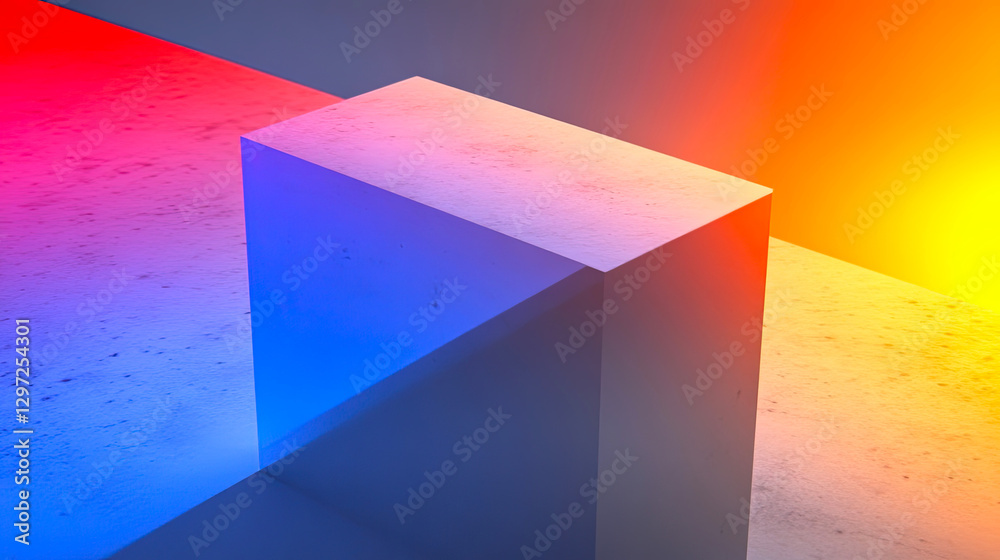 Poster Modern Transition of Colors Showcasing a Minimalistic Design Element With Gradient Effects