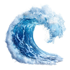 Fototapeta premium Blue water splash isolated on transparent background