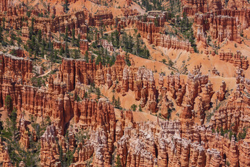 Hoodoos and rock formations in a canyon in southern Utah.