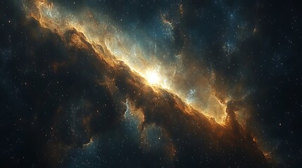 Fototapeta premium Nebula in cosmic galaxy deep space high resolution hd picture