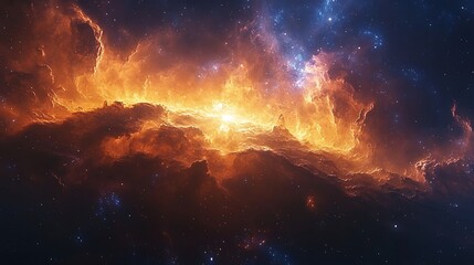 Nebula light in cosmic deep space high resolution hd picture