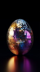 Obraz premium easter egg as a disco ball for easter holiday