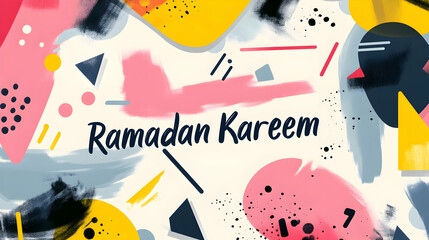 Abstract Ramadan Kareem greeting digital art