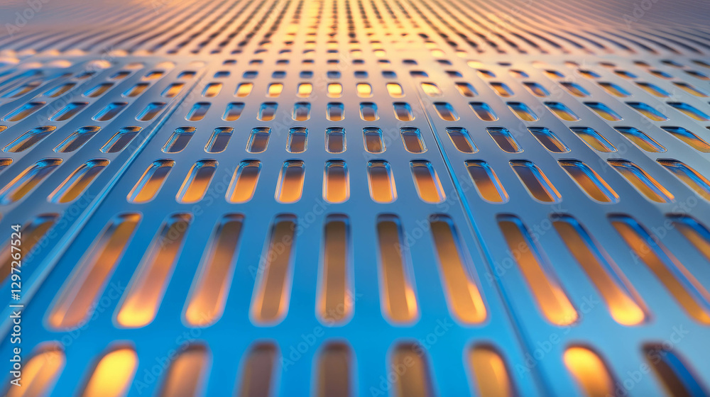 Poster metallic mesh texture with sharp edges for industrial design and modern architecture