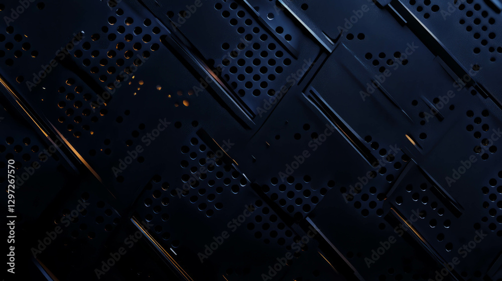 Poster industrial metallic mesh texture with sharp edges for modern design concepts