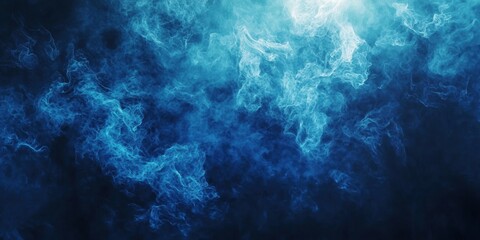 Fototapeta premium Abstract dark blue background with smoke