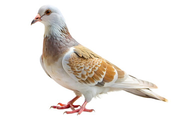 Obraz premium Elegant collared dove with soft beige and white feathers, perched. PNG format