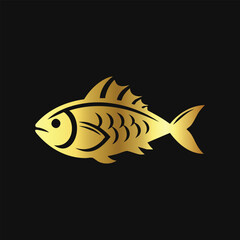 Elegant Goldfish Silhouette Icon
