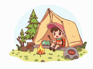 Wilderness Escape: Vector Camping Adventure