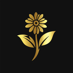 Minimalist Flower Symbol Vector
