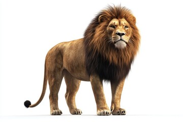 Obraz premium Lion isolated on white background