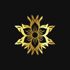 Refined Flower Clipart Silhouette
