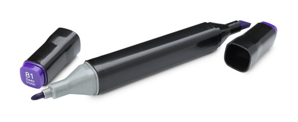 One double sided marker isolated on white