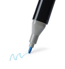 Color marker and doodle isolated on white