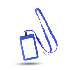 Obraz premium Blank badge in air on white background. Mockup for design