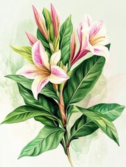 Watercolor Lilies