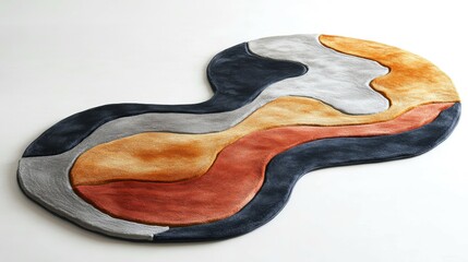 Obraz premium Unique contemporary rug design isolated on a solid white background