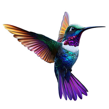 ilustracion realista, hiperrealista, fotrografica, alta definicion de un colibri colorido, generativa IA