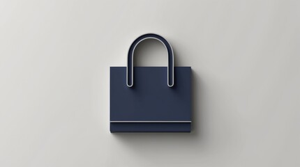 Minimalist Shopping Bag Design with Clean Lines and Modern Aesthetic for Fashion, Retail, and E