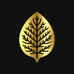 Minimalist Leaf Symbol Vector
