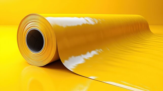 High-quality monochromatic yellow wallpaper roll for modern decor