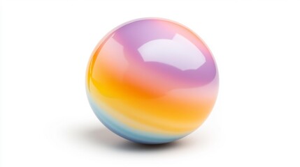 Obraz premium Soft pastel gradient ball with smooth glossy surface. Generative AI