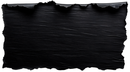 torn black pages with uneven texture edges. set of ripped black paper sheets png isolated on transparent background. document or newspaper mockup.