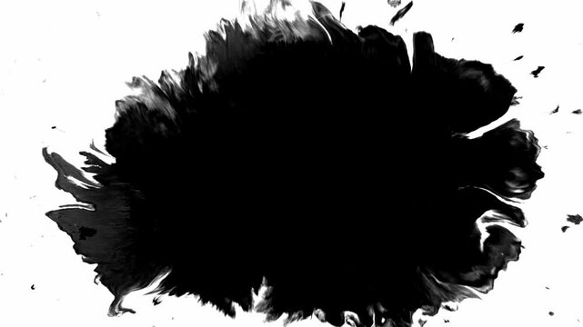 Ink Blot on a Clean White Background Artistic Design Element for Various Creative Projects