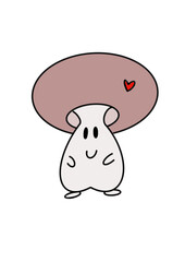 vector illustration of a cartoon mushroom