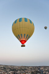hot air balloons over cappadocia turkey