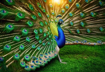 Obraz premium detailed close magnificent wildlife its natural habitat showcasing vibrant colors unique patterns, animal, nature, ecosystem, fauna, flora, portrait