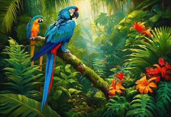 exploring biodiverse wildlife habitats showcasing lush colorful unique ecosystems vibrant detail, animals, biodiversity, nature, plants, forest, desert