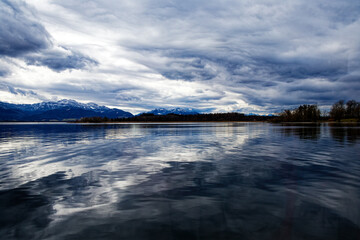 lake and clouds