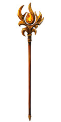 Mythical staff, isolated on a white background