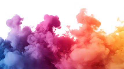 PNG colorful smoke no bg sample mockup content effect concept using for decoration.