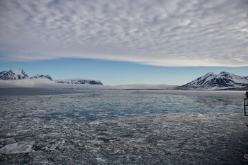 Beautiful landscapes of nature in Svalbard 