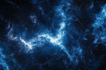 Bright celestial clouds forming a luminous nebula against the dark cosmos