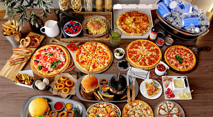 italian pizza with olives and spices