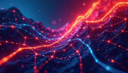 Obraz premium Abstract geometric lines forming a complex grid , minimalist, clean